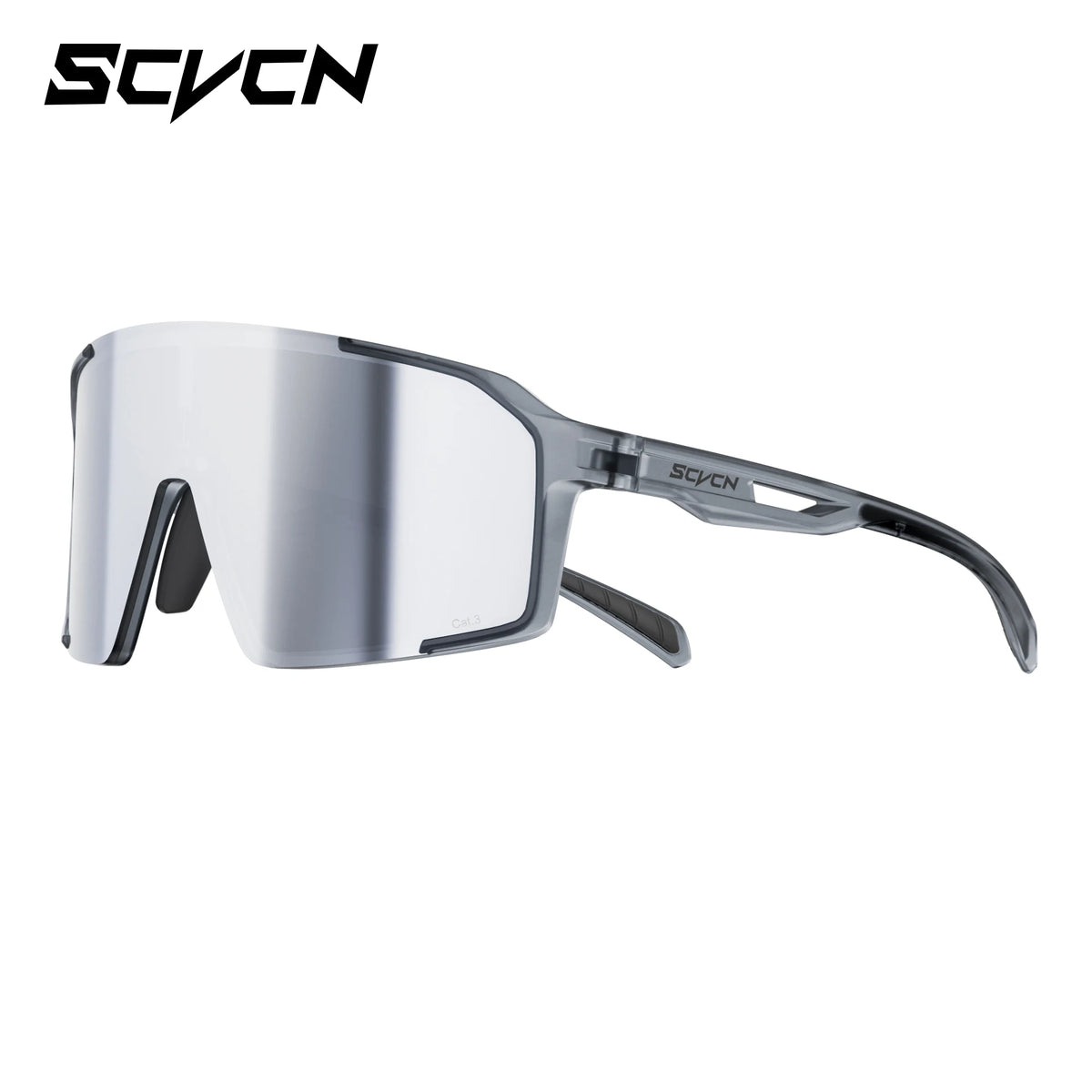 SCVCN photochromic sunglasses for cycling, UV400 protection, suitable for men and women, sporty design, outdoor accessory