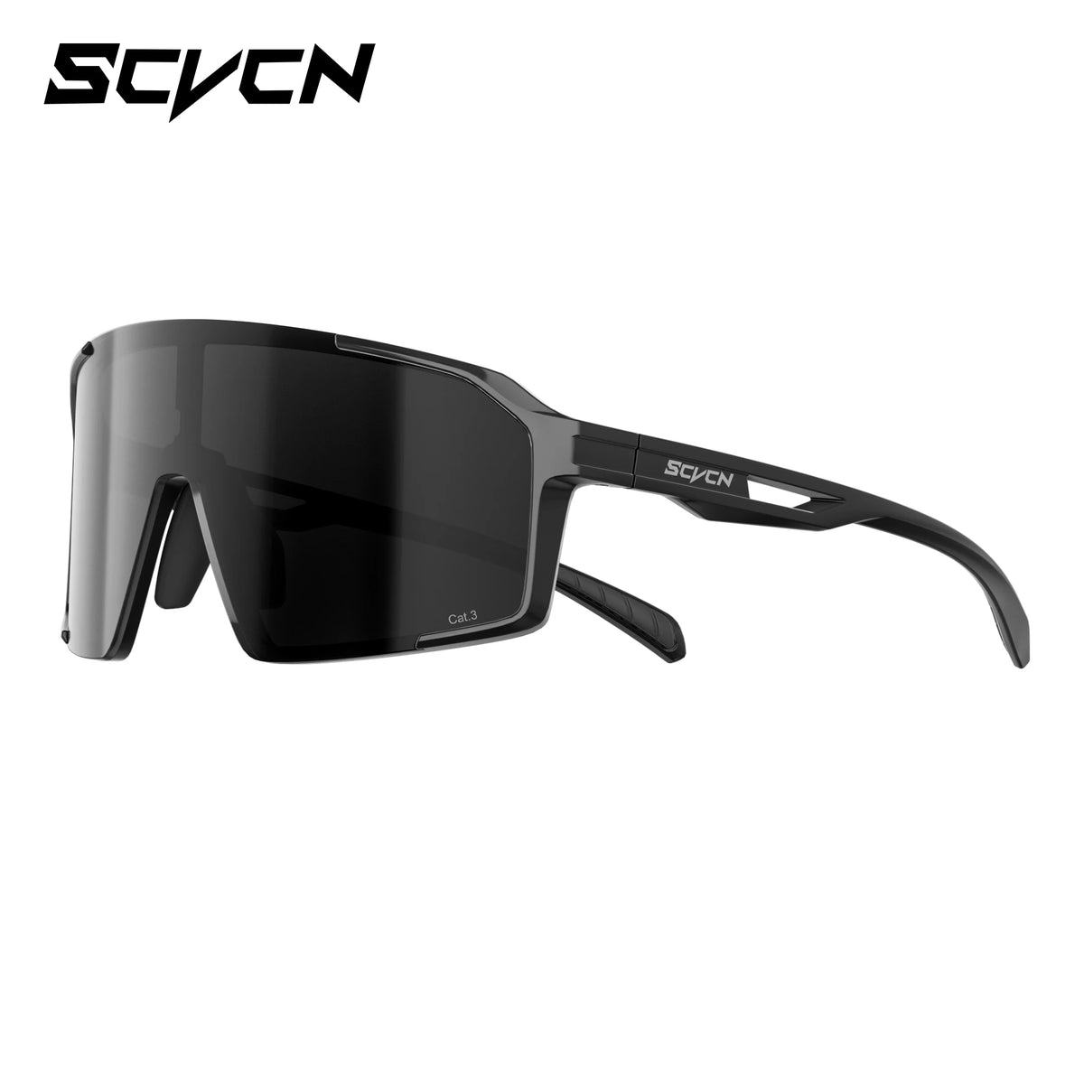 SCVCN photochromic sunglasses for cycling, UV400 protection, stylish sporty design for men and women.