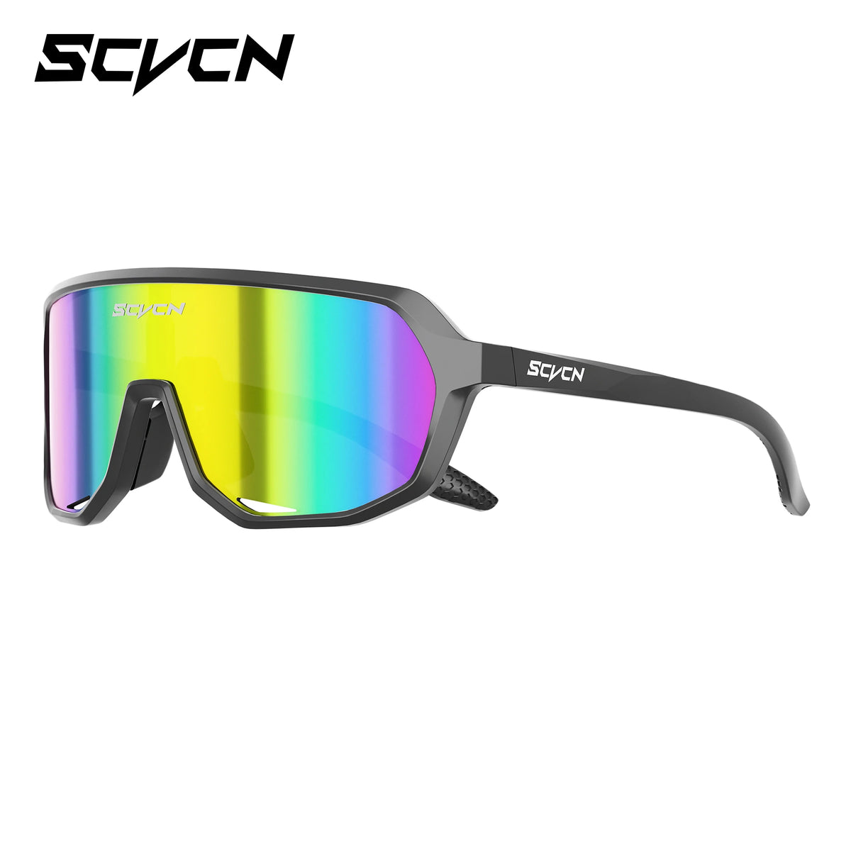 SCVCN polarized UV400 sports sunglasses for cycling and outdoor activities, featuring sleek design and durable build.