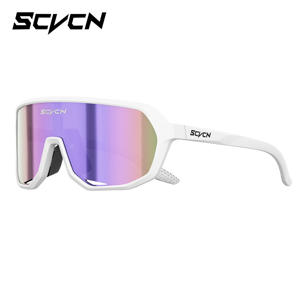 SCVCN polarized UV400 sports sunglasses for cycling and outdoor activities with sleek design and durable frame.