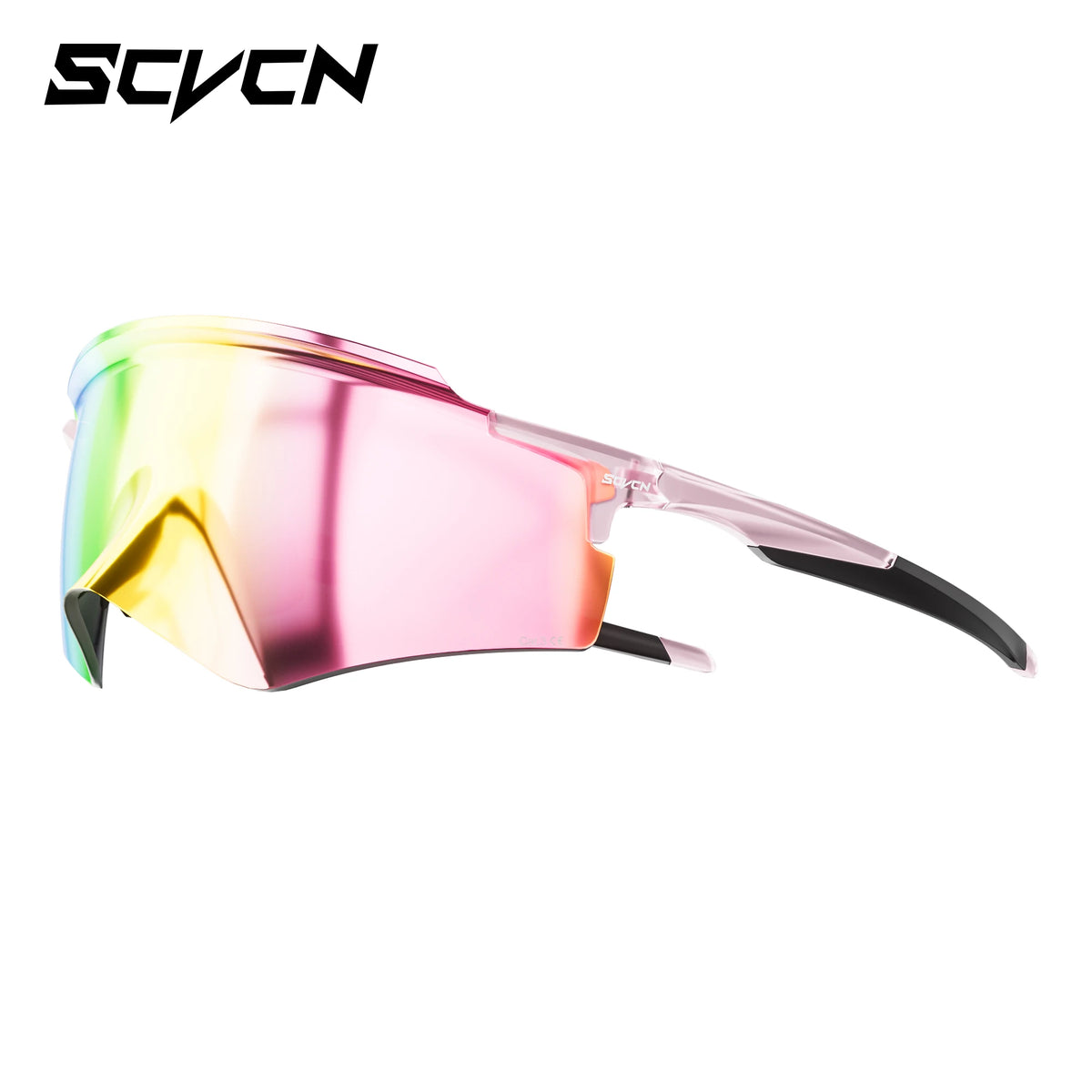 SCVCN UV400 cycling sunglasses for men and women, sporty MTB glasses with one lens, designed for outdoor bike riding.