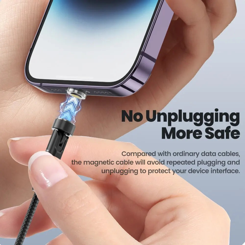 Toocki magnetic 3-in-1 USB-C charging cable, 2 meters, with magnetic connectors for iPhone and Xiaomi devices.