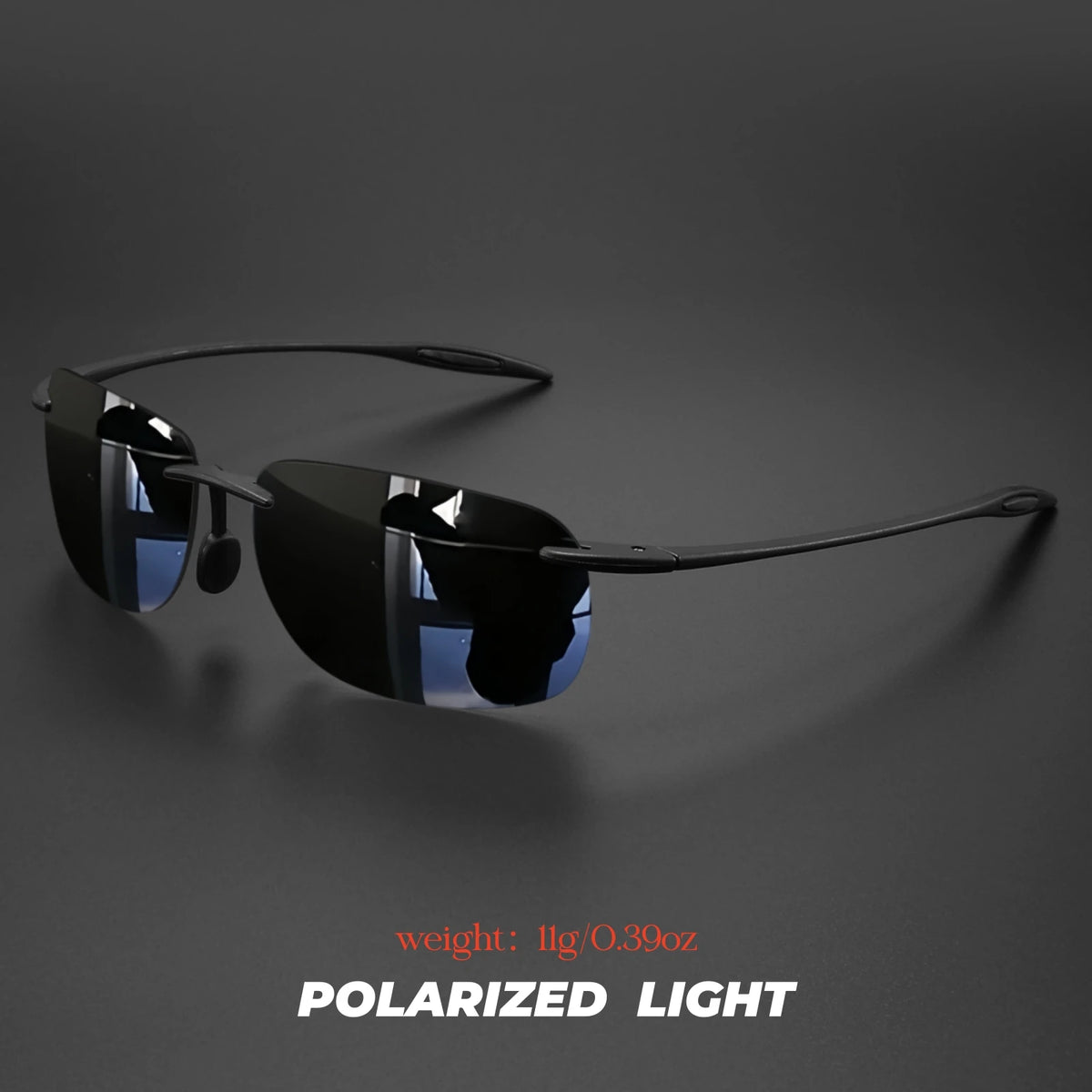Vegueros polarized sports sunglasses for men, ultralight TR90 frame, ideal for driving and fishing, with sleek black design.