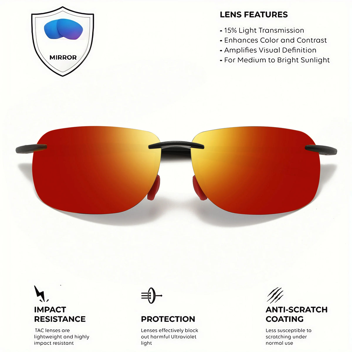 Vegueros polarized sports sunglasses for men, ultralight TR90 frame, ideal for driving and fishing, with sleek black design.
