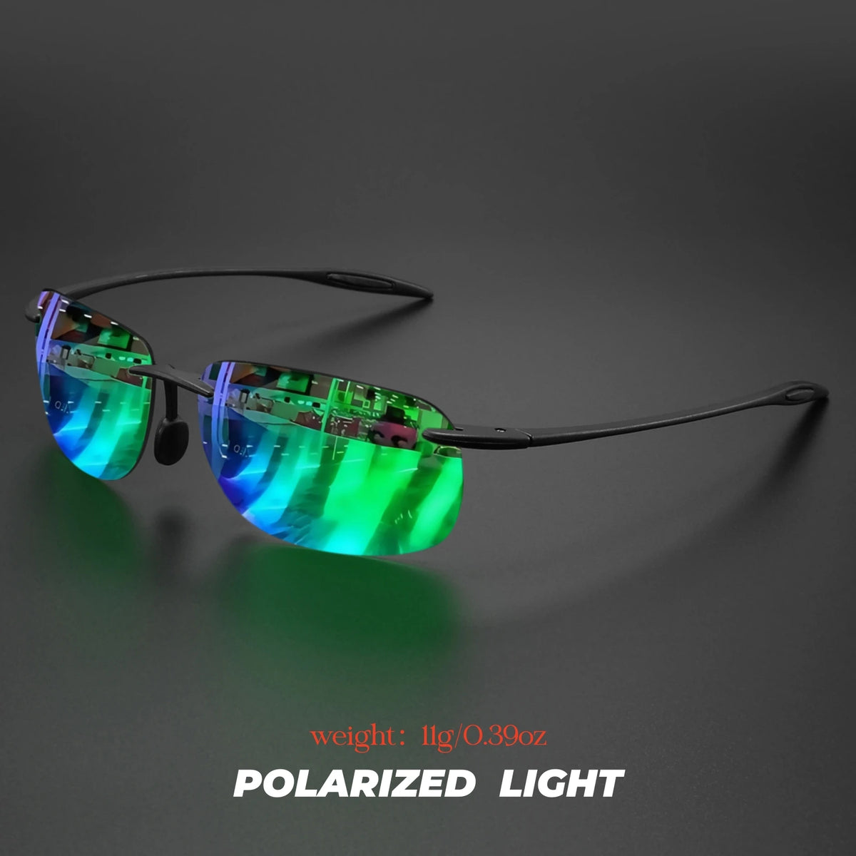 Polarized VEGUEROS men's sport sunglasses with lightweight TR90 frame, ideal for driving and fishing, featuring sleek design.