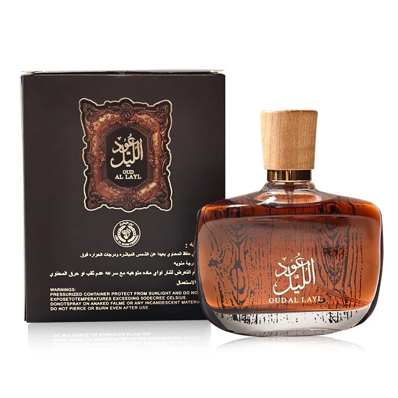 Arab Sandalwood perfume by WARMKISS featuring agarwood and musk, displayed in a 50ml elegant Eau de Parfum bottle.