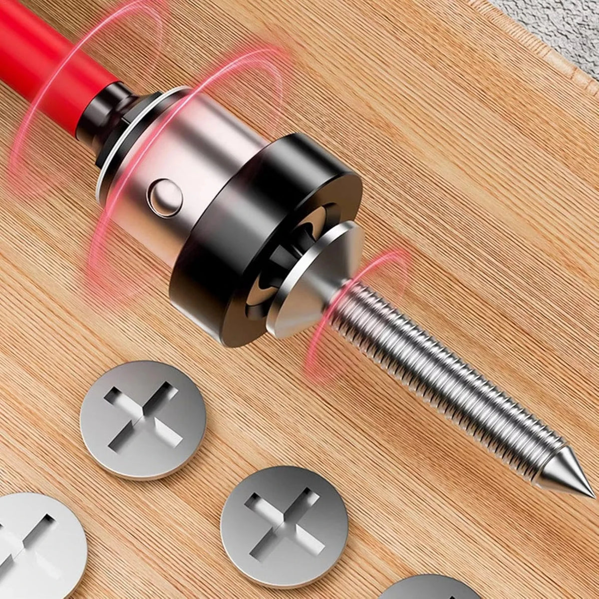 YUKU magnetic screwdriver bits, 6.35mm for drywall, made of durable alloy steel, with five pieces for electric tools.