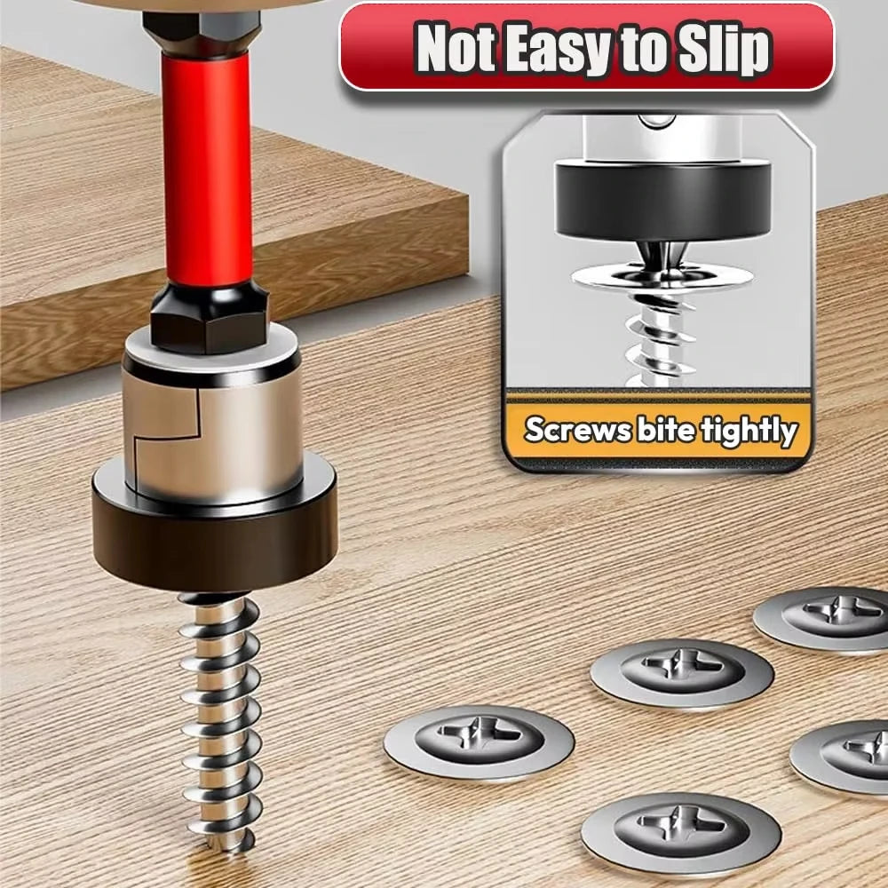 YUKU magnetic screwdriver bits, 6.35mm, for drywall, durable alloy steel, five-piece set for electric tools.