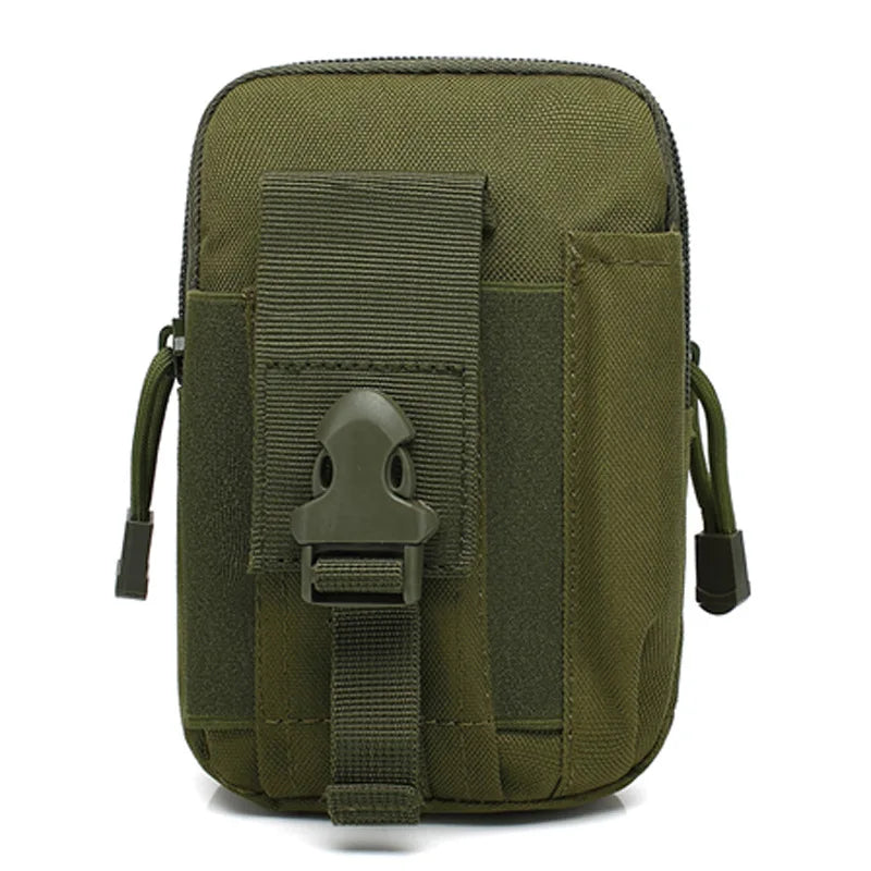 ZHZH tactical nylon men's waterproof multifunction belt bag, durable and compact accessory with adjustable strap.